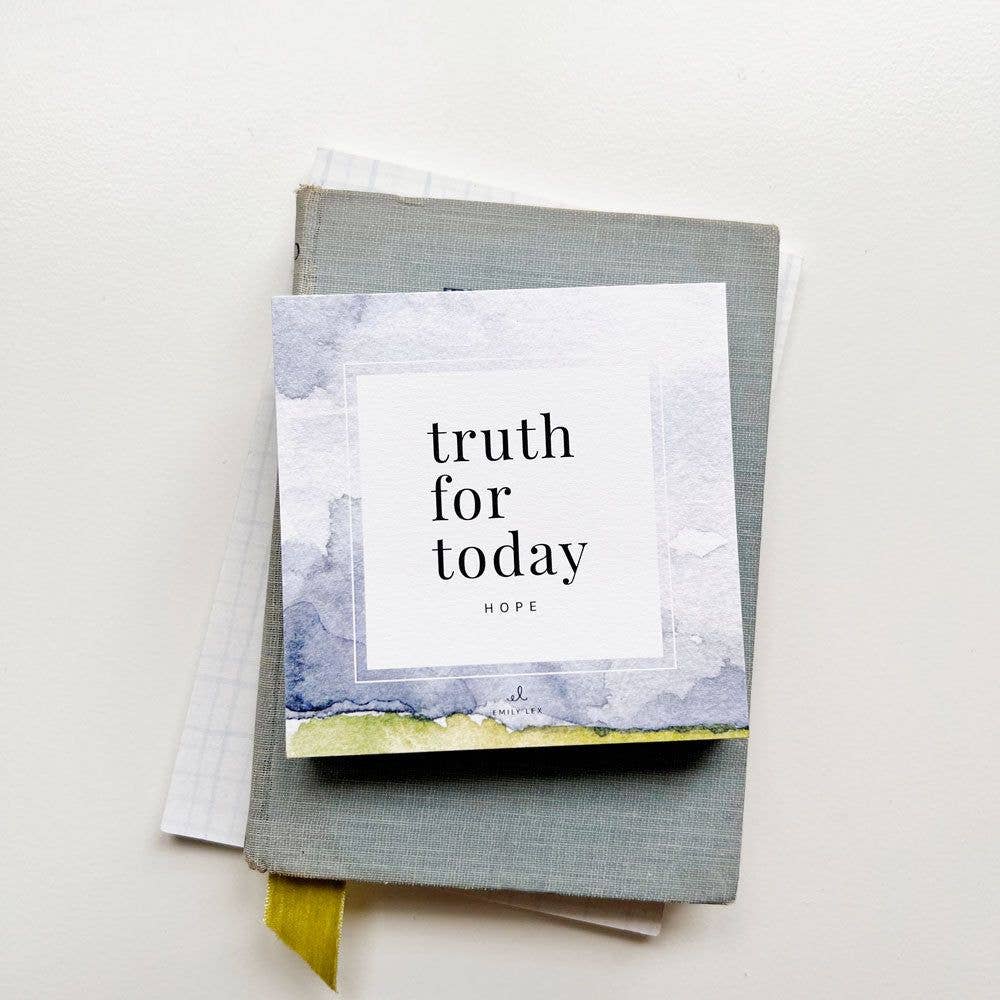 emily lex studio - truth for today hope cards with wood card holder