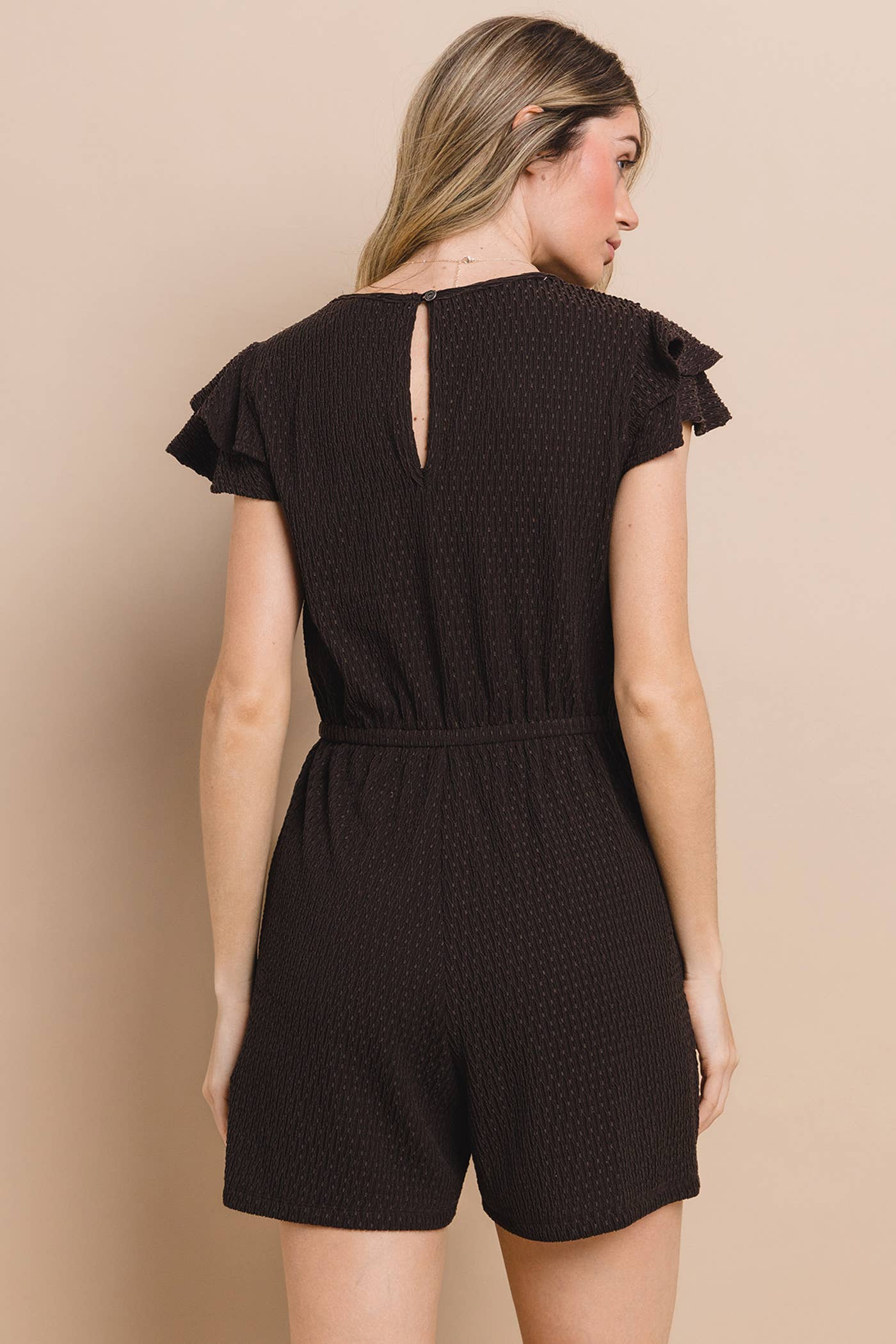 Ces Femme - Charcoal Textured Romper