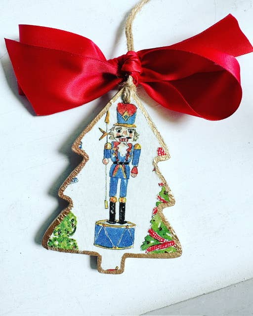 SoCharm Designs - Blue Nutcracker Christmas Tree Ornament