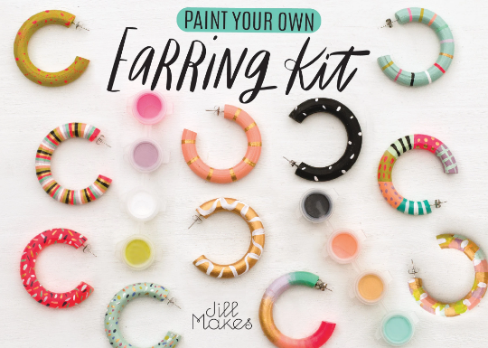 Jill Makes - DIY Paint Your Own Hoop Earring Kit