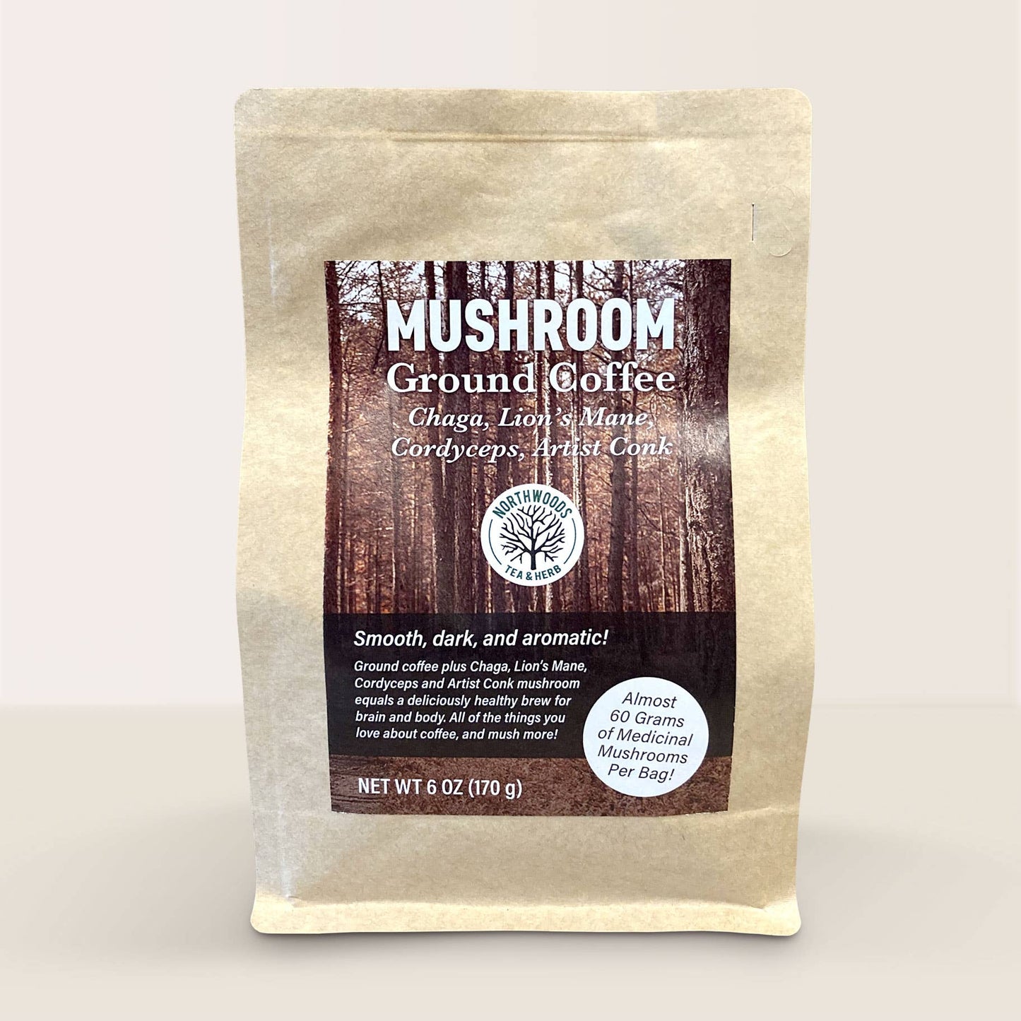 Northwoods Tea & Herb LLC - Mushroom Ground Coffee