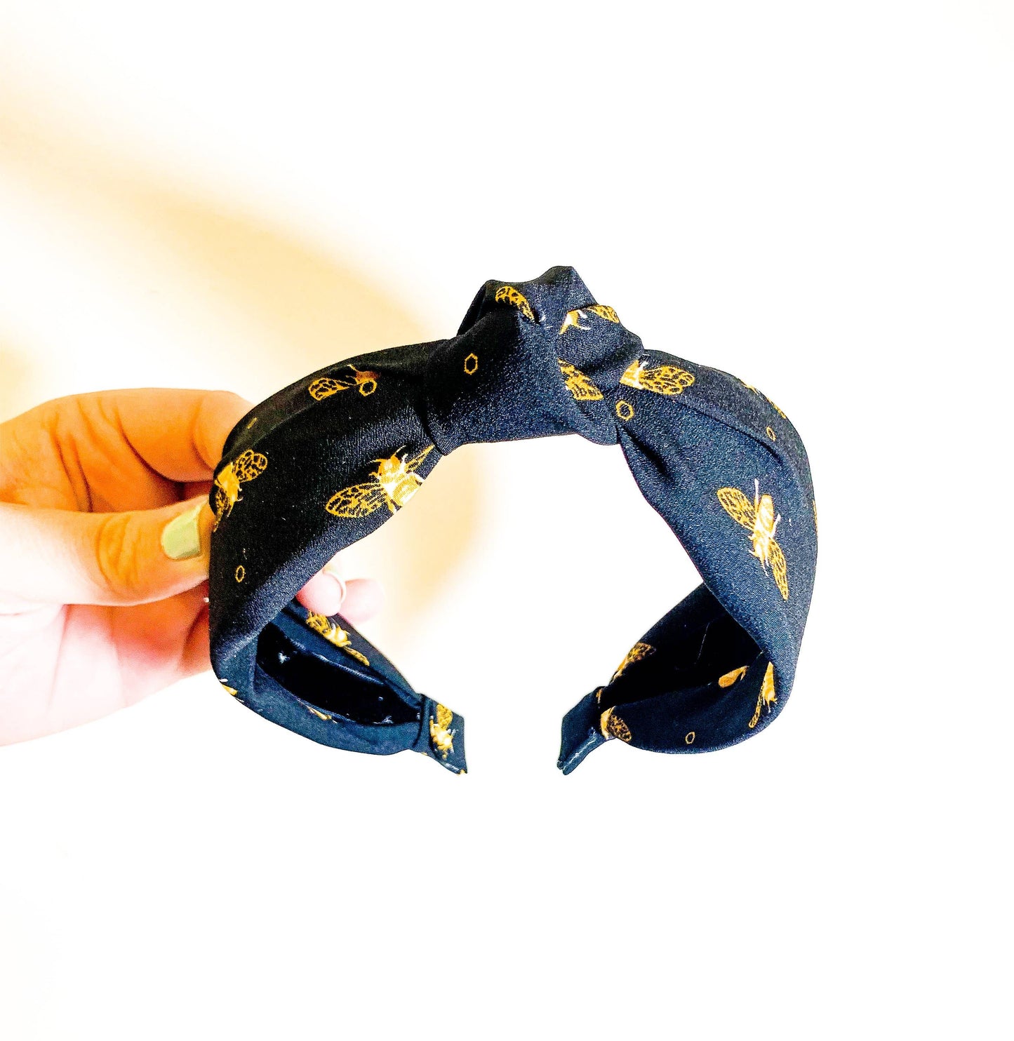 Iris Atelier - Top Knot Headband - Honey Bee Print