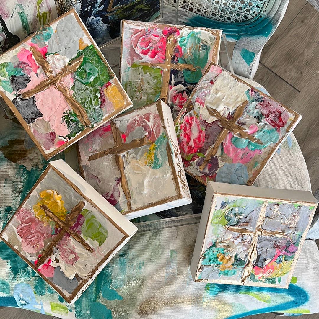 Paint Pallet Canvas Cross