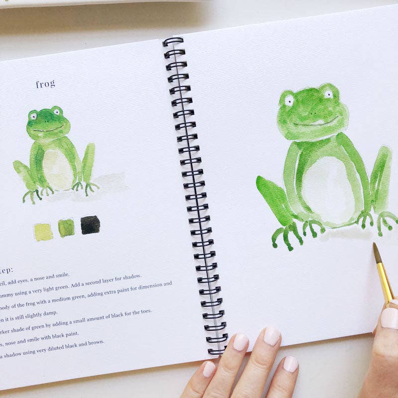 emily lex studio - animals watercolor workbook