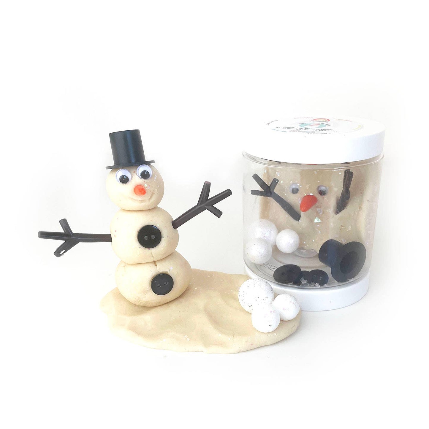 Earth Grown KidDoughs - Snowman Mini Dough to Go
