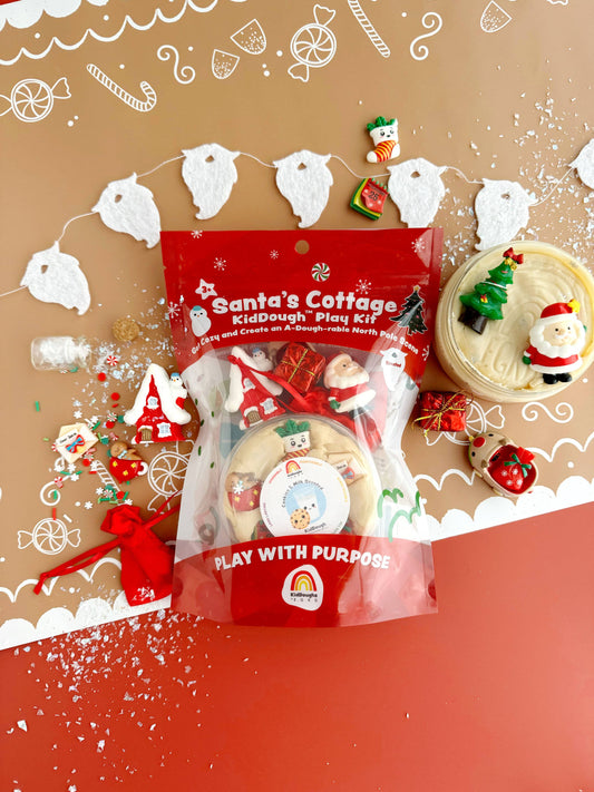 Earth Grown KidDoughs (KidDoughs by EGKD) - Santa's Cottage (Milk & Cookies) KidDough Play Kit