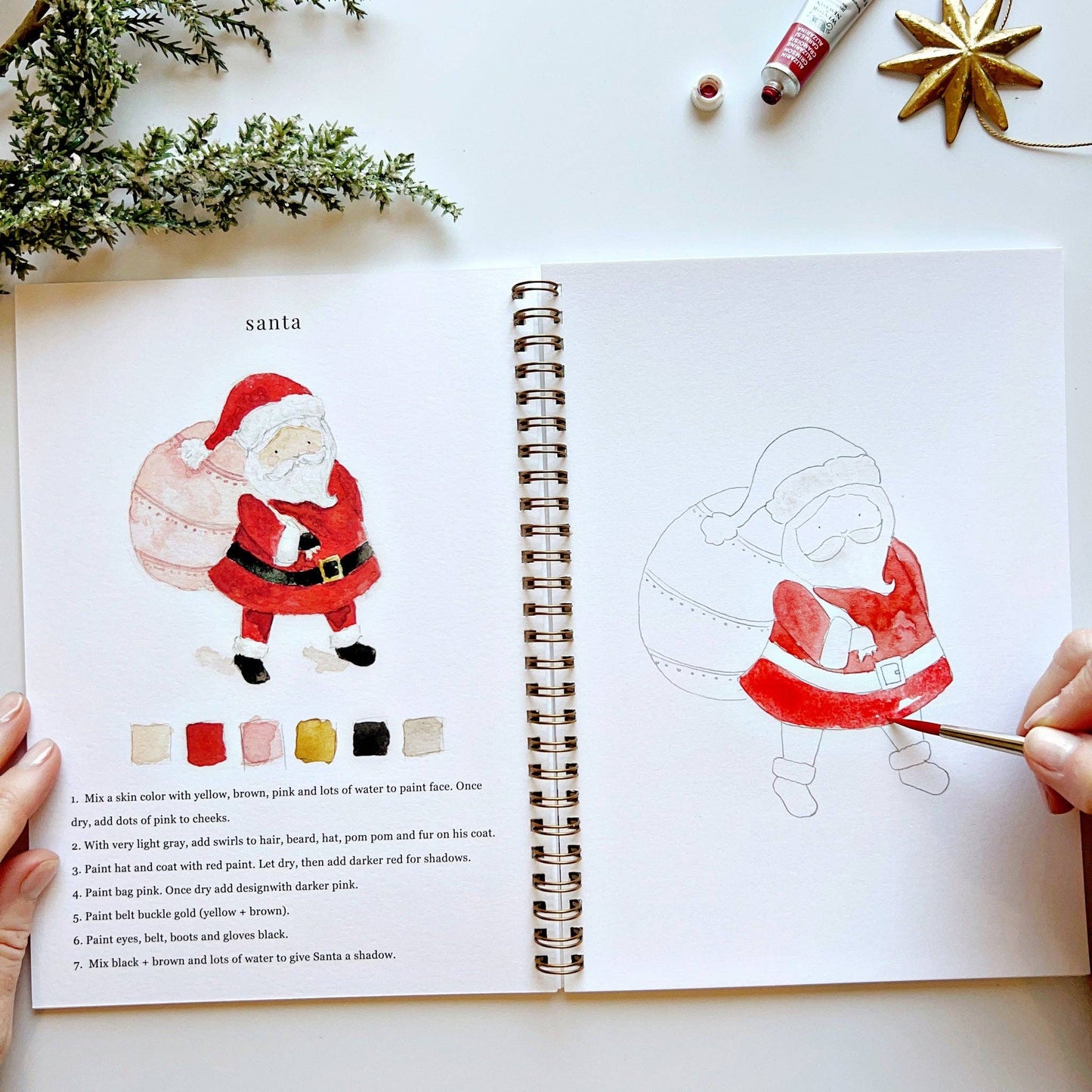 emily lex studio - Christmas watercolor workbook