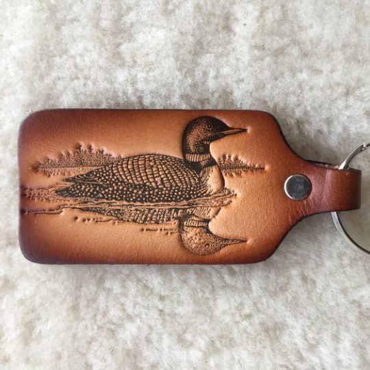Lindy Leather - Handmade Leather Wildlife Keychain - Hunting Fishing: Eagle
