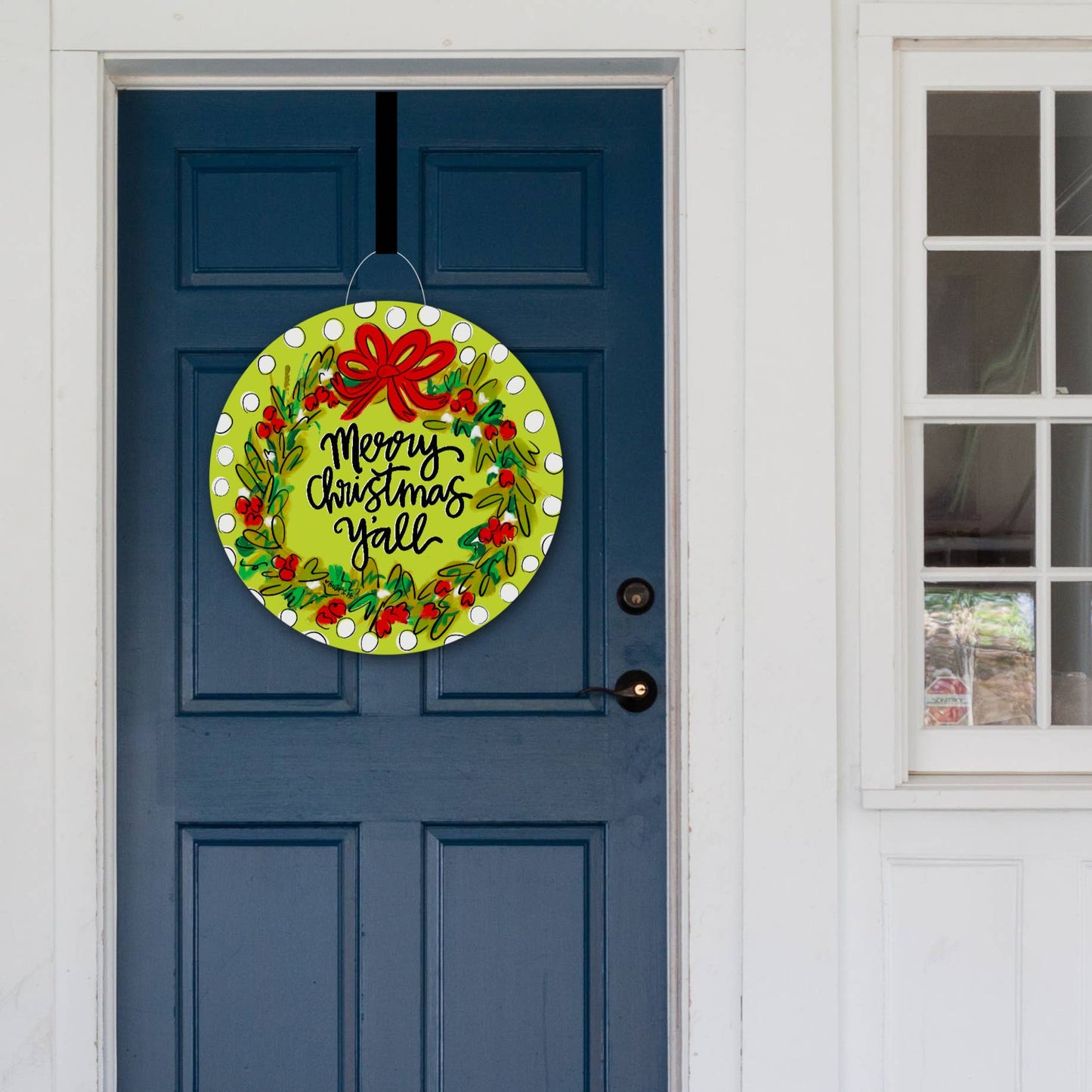 Baxter & Me - Merry Christmas Yall Wreath Door Hanger