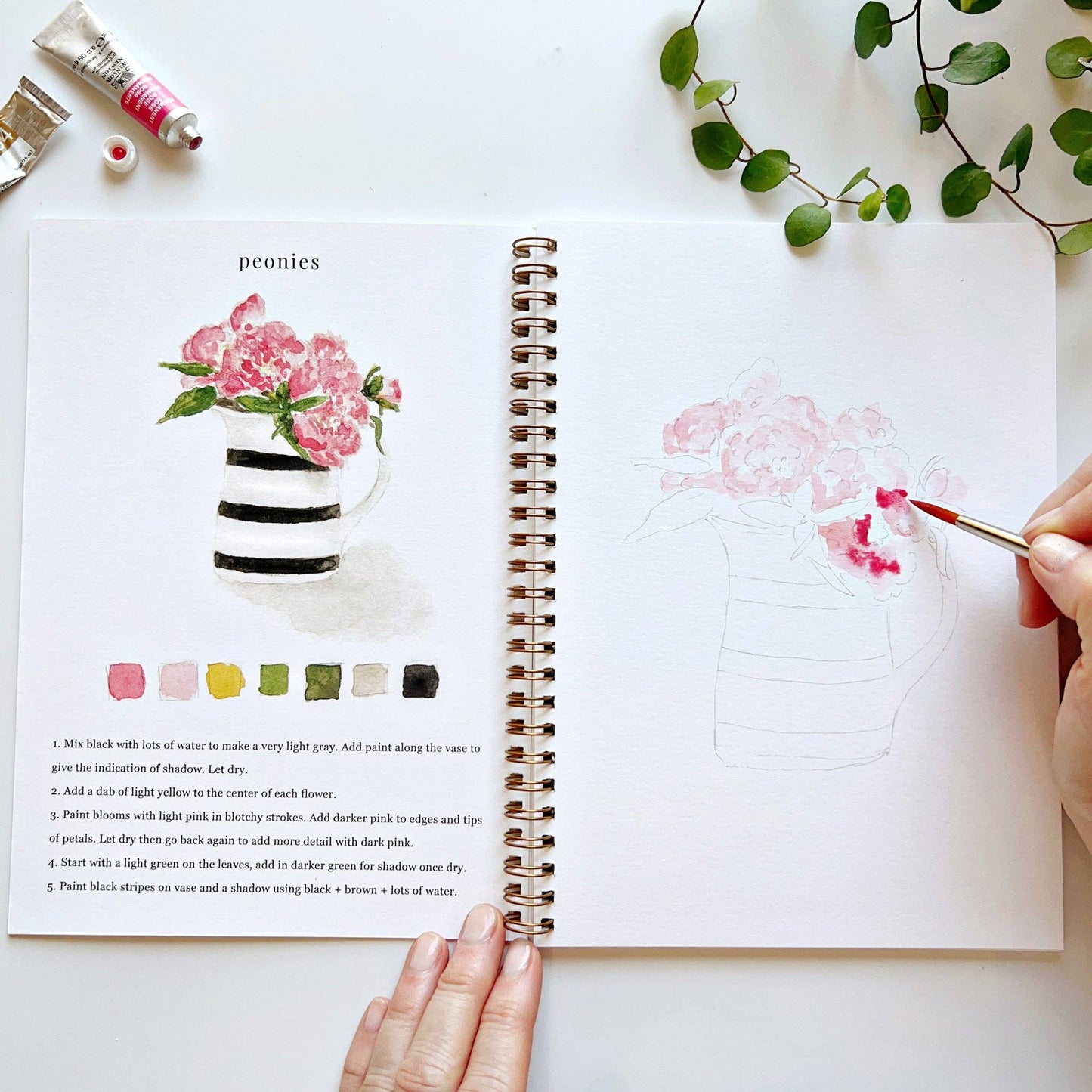 emily lex studio - Bouquets watercolor workbook