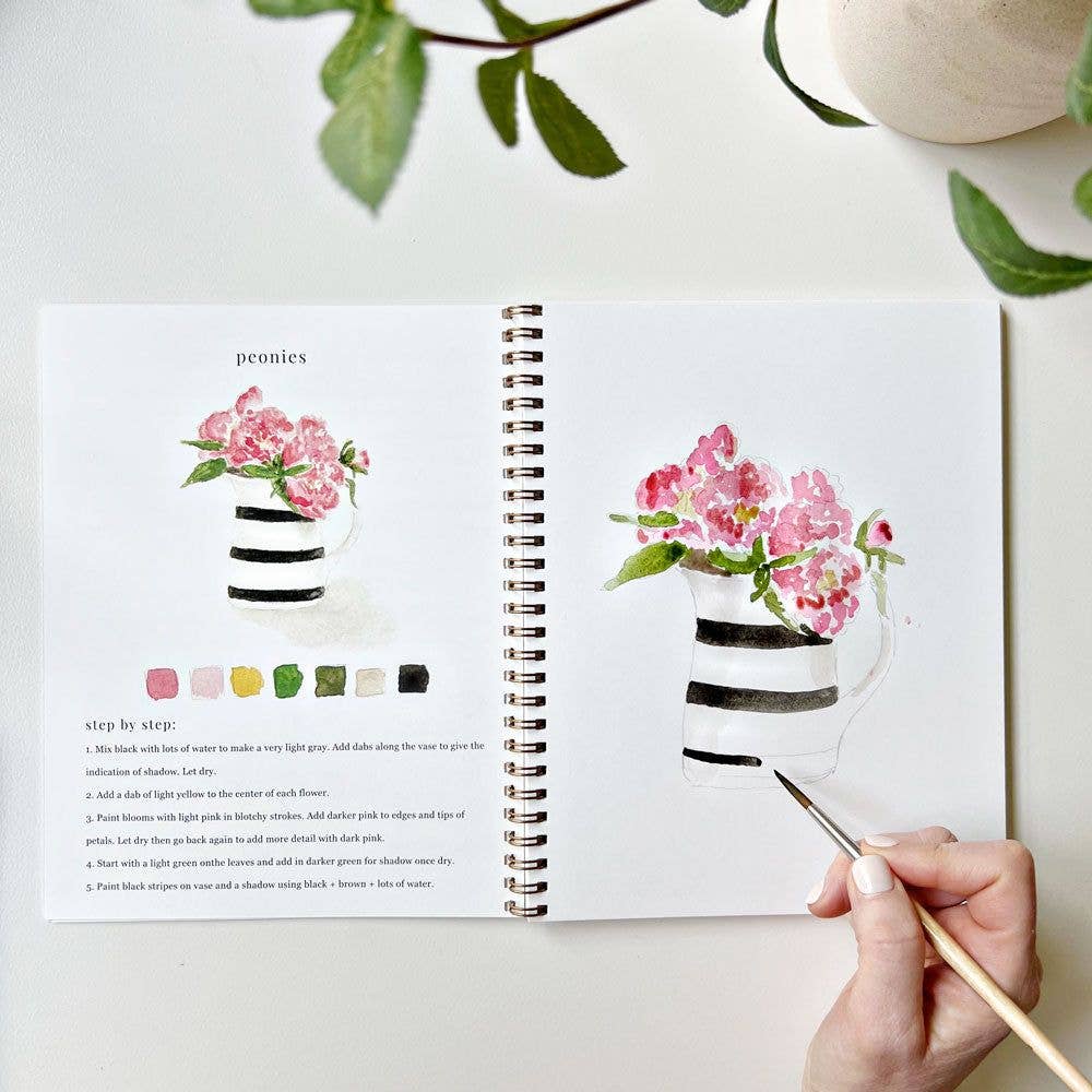 emily lex studio - bouquets watercolor workbook