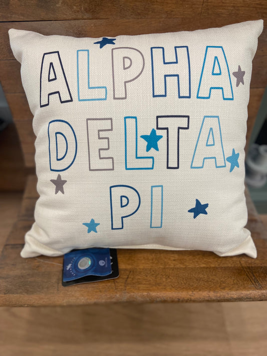 Little Birdie Alpha Delta Pi Star Pillow