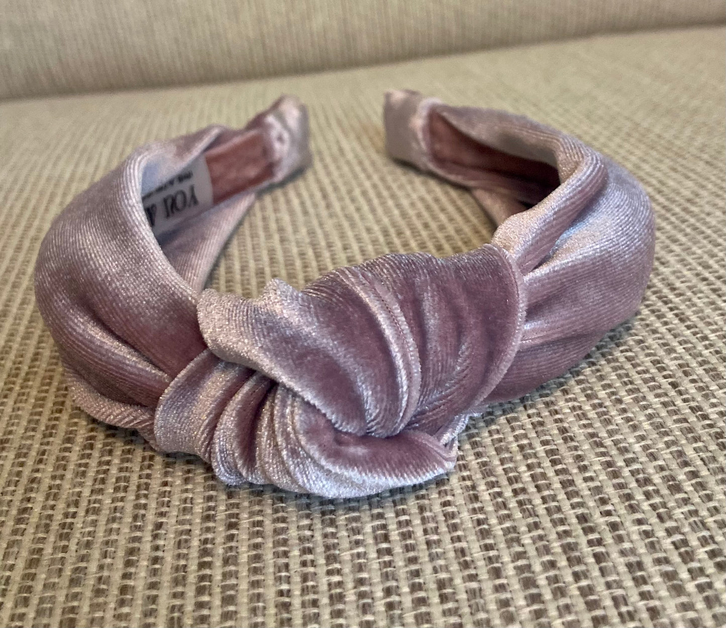 Iris Atelier - Mauve Top Knot Velvet Headband