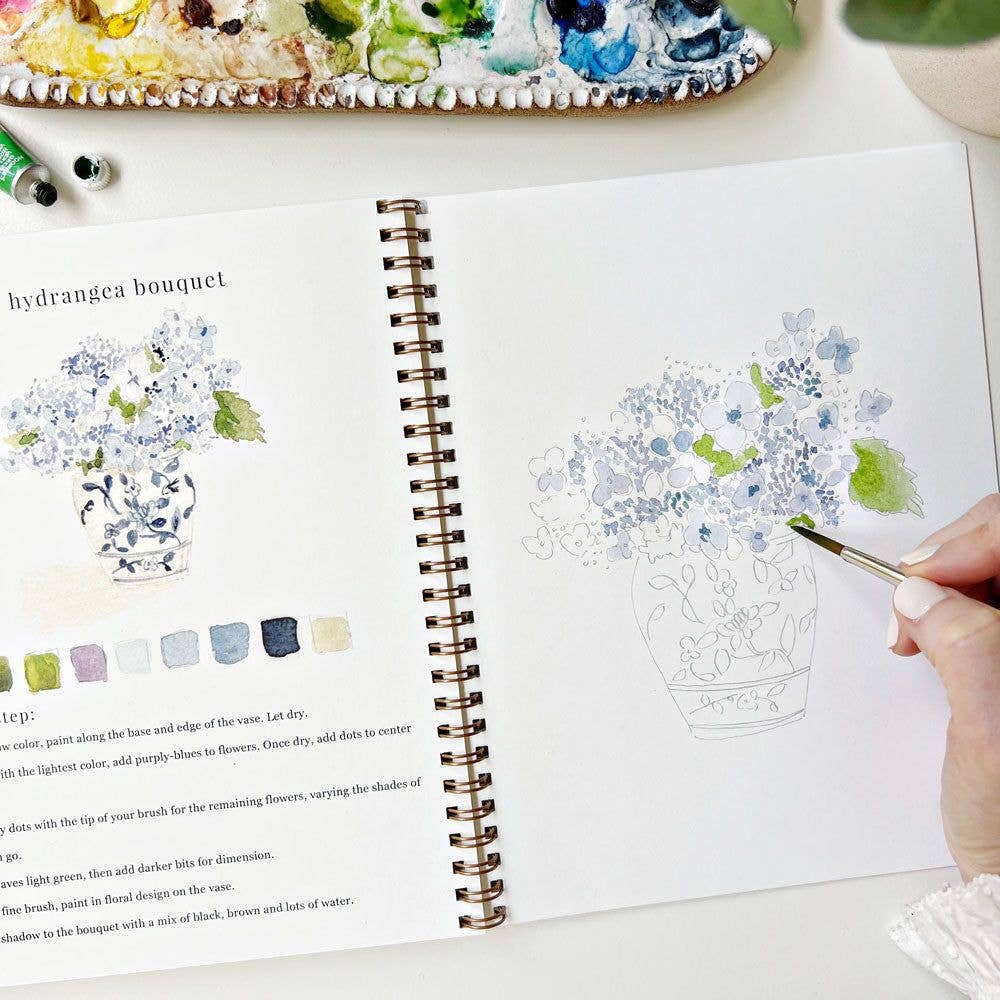 emily lex studio - bouquets watercolor workbook