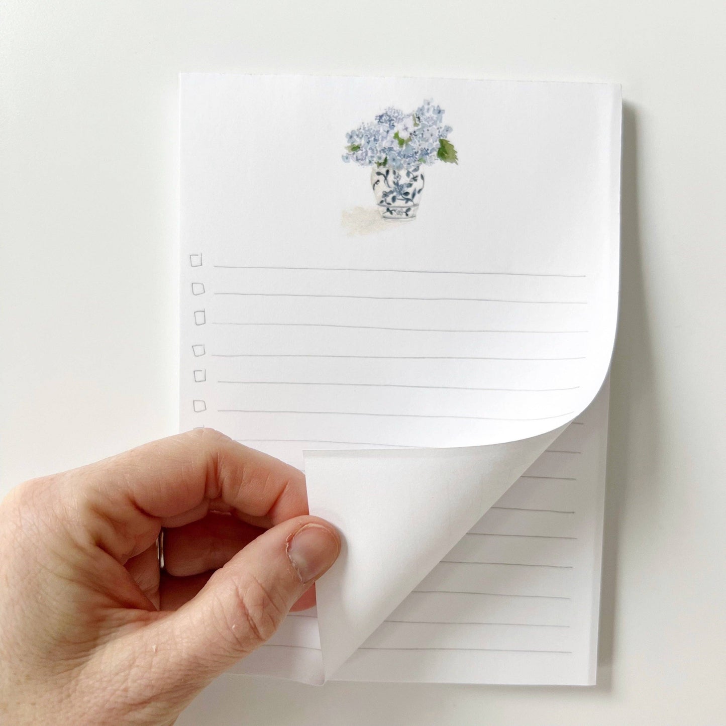 emily lex studio - Checklist notepad: Hydrangea bouquet