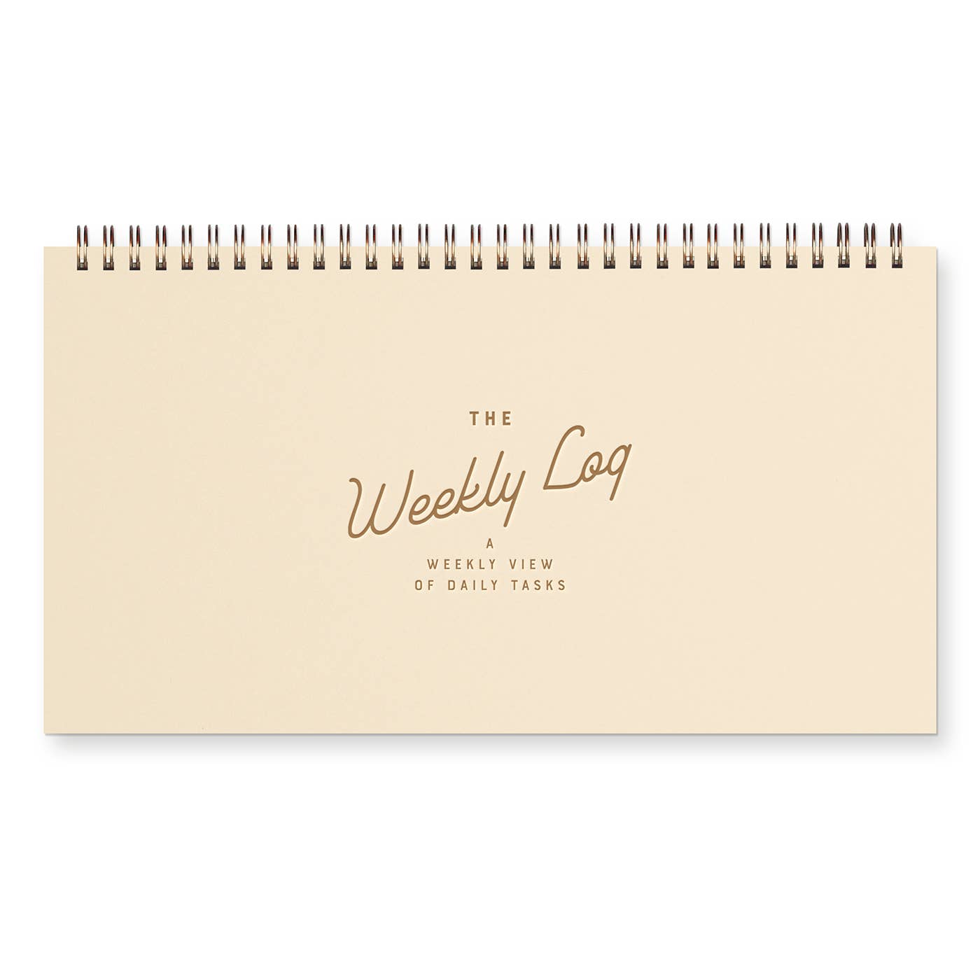 The Weekly Log Weekly Planner: French Vanilla Cover | Bronze Ink