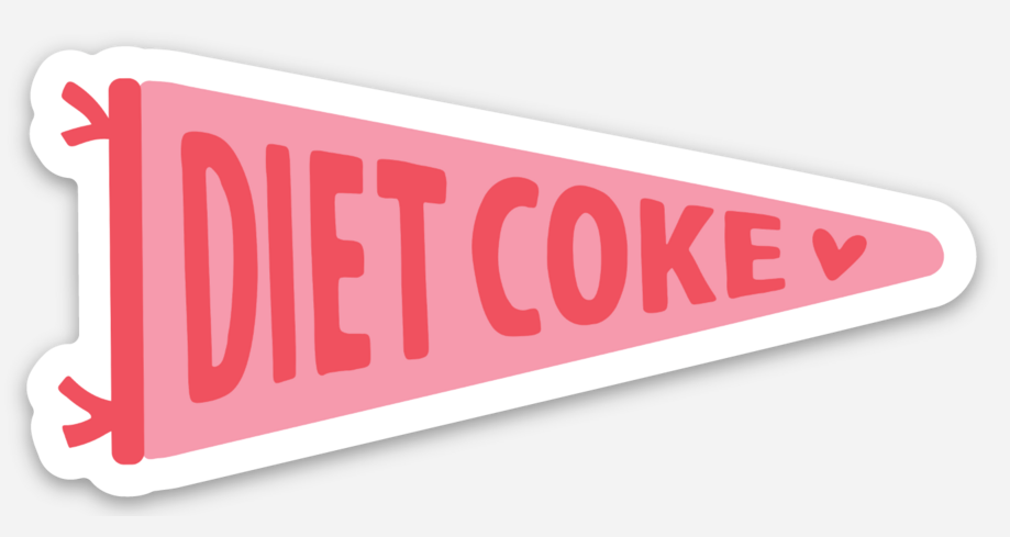 inviting affairs paperie - Diet Coke Banner Sticker