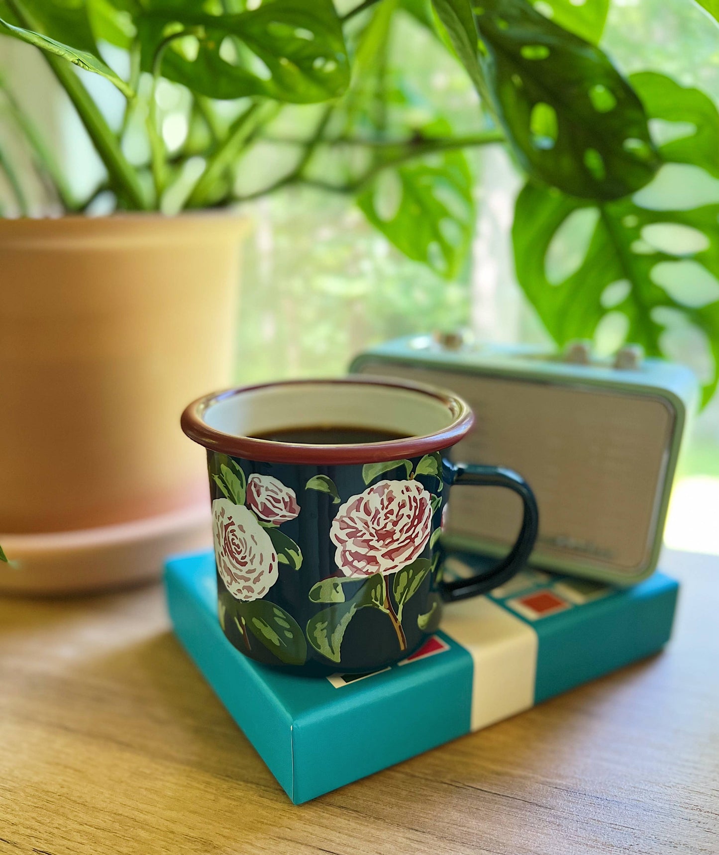 Cate Paper Co. - Floral Enamel Mug: Camellia