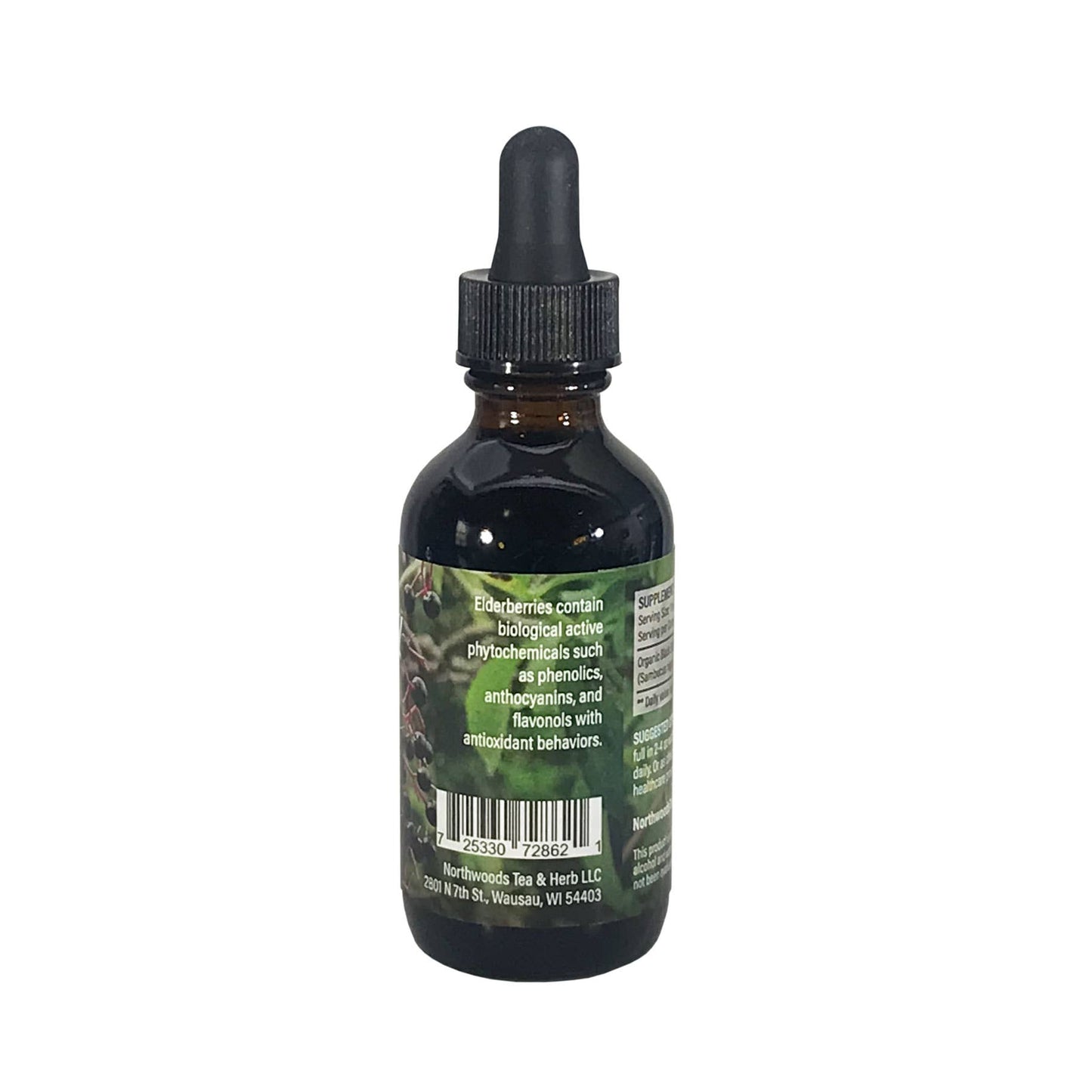 Northwoods Tea & Herb LLC - Elderberry Tincture - Single Extraction