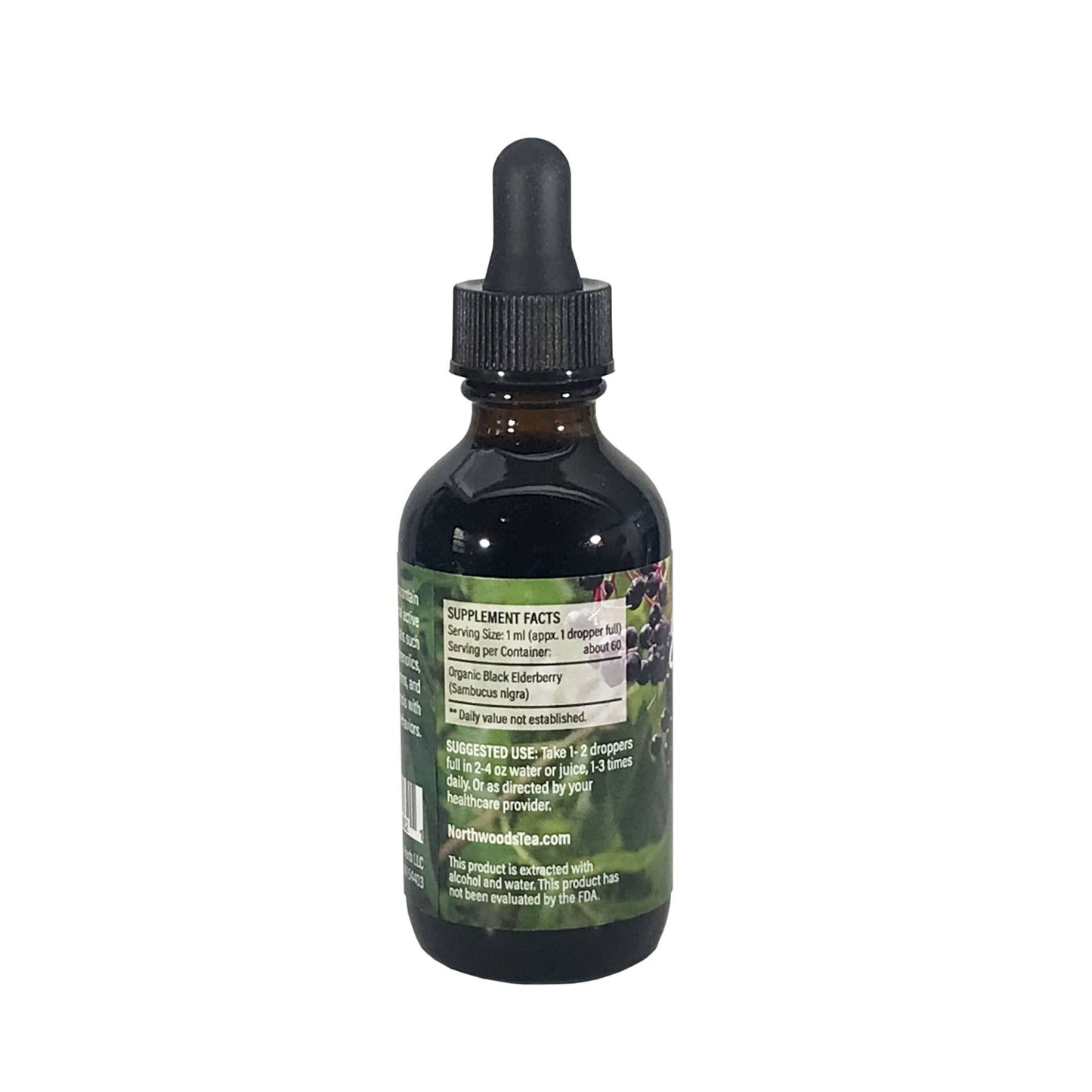 Northwoods Tea & Herb LLC - Elderberry Tincture - Single Extraction