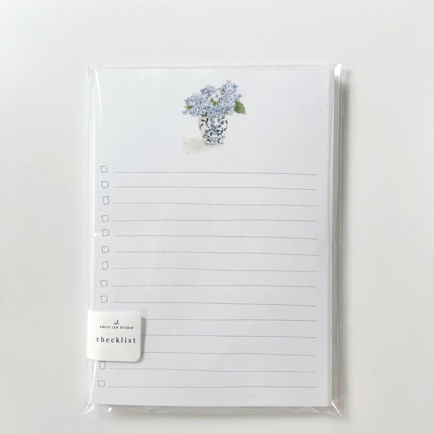 emily lex studio - Checklist notepad: Hydrangea bouquet