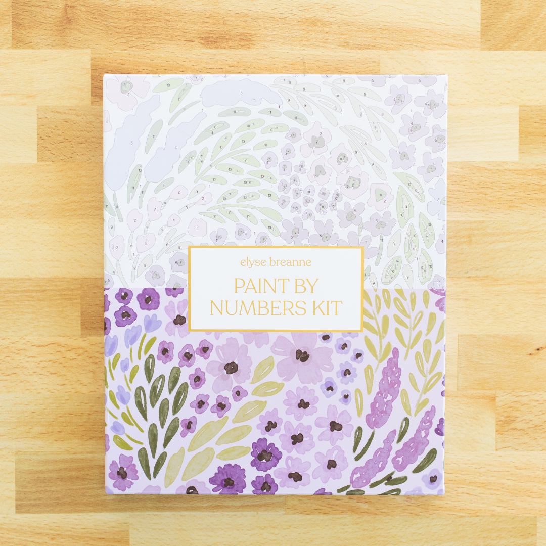 Elyse Breanne Design - Lilac Floral Paint By Number Kit