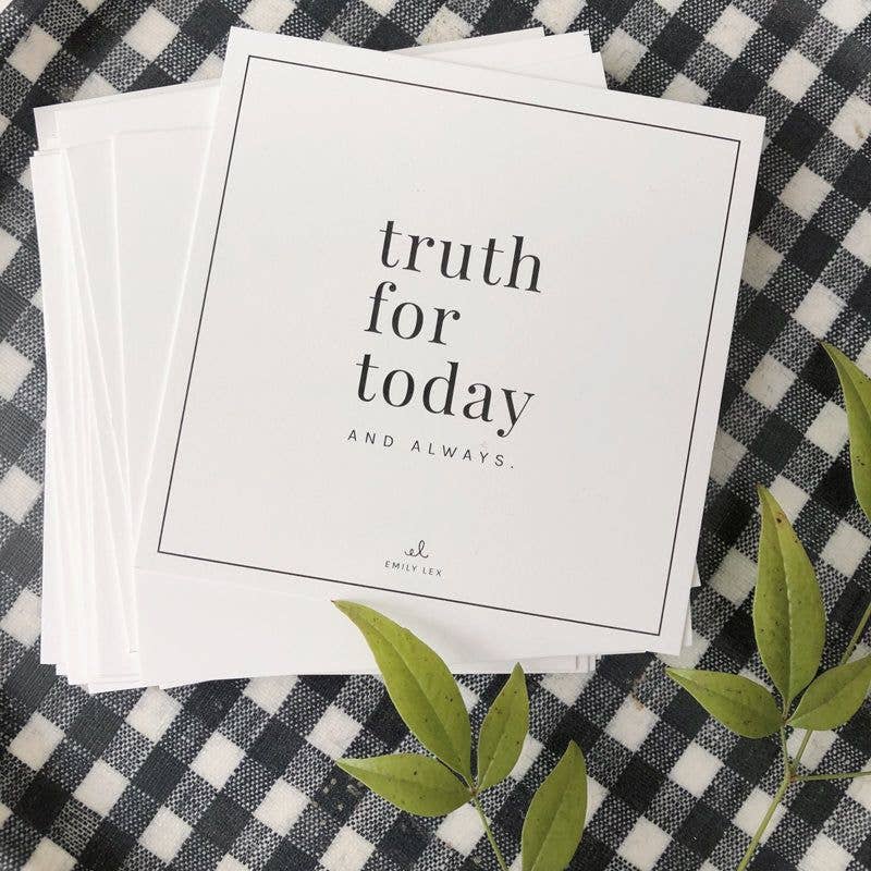 emily lex studio - truth for today cards with wood card holder