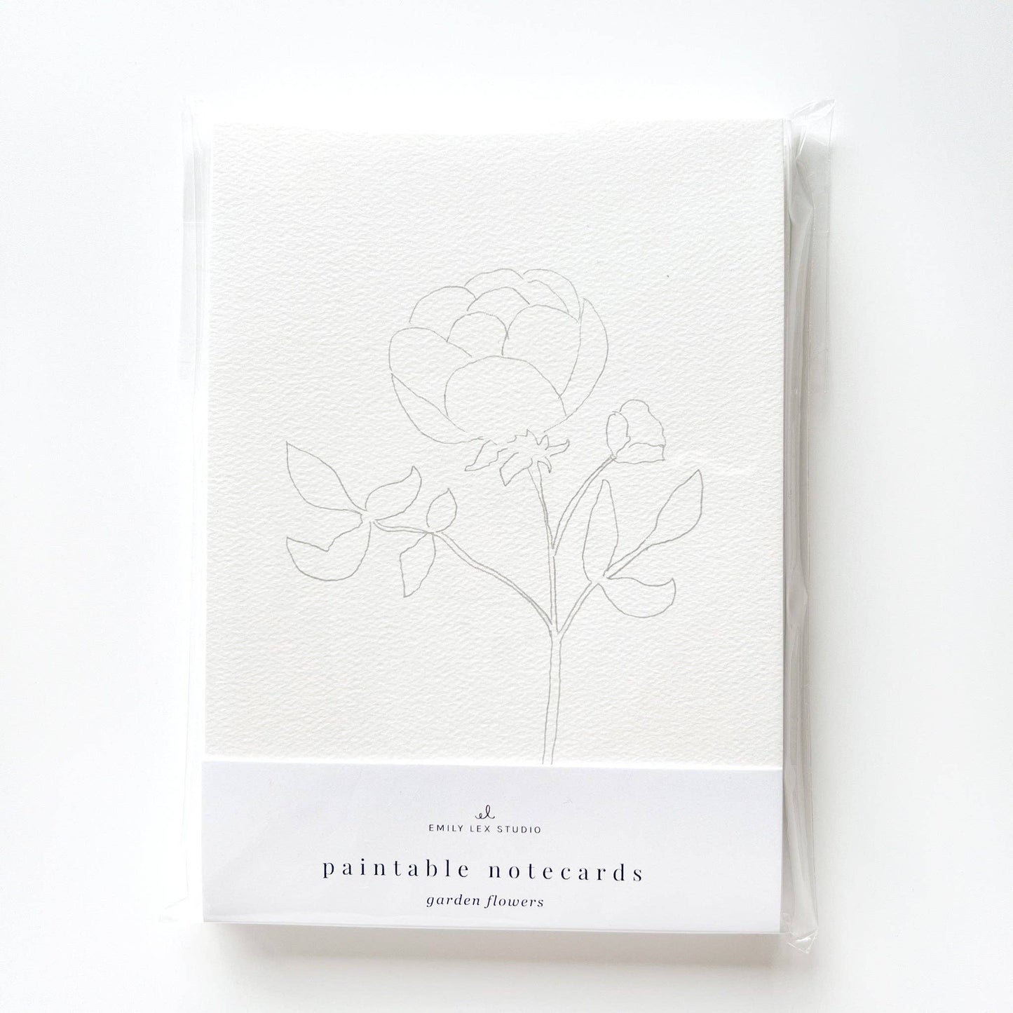 emily lex studio - Garden flowers paintable notecards