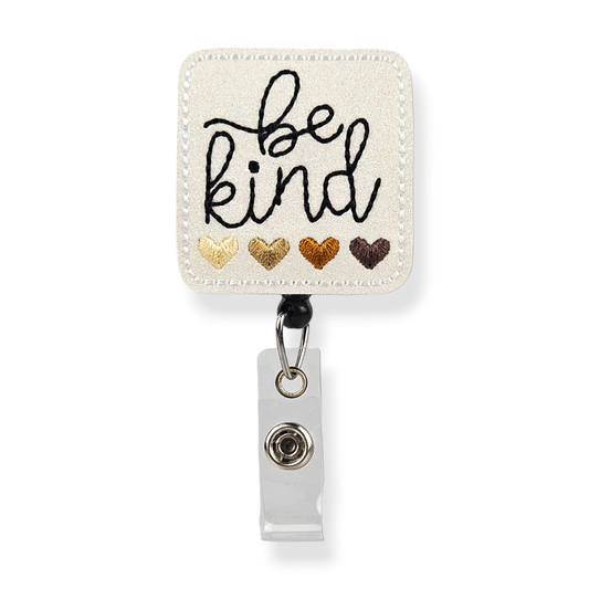 Lunar Rabbit Creations - Be Kind Badge Pal: Swivel Clip / Black