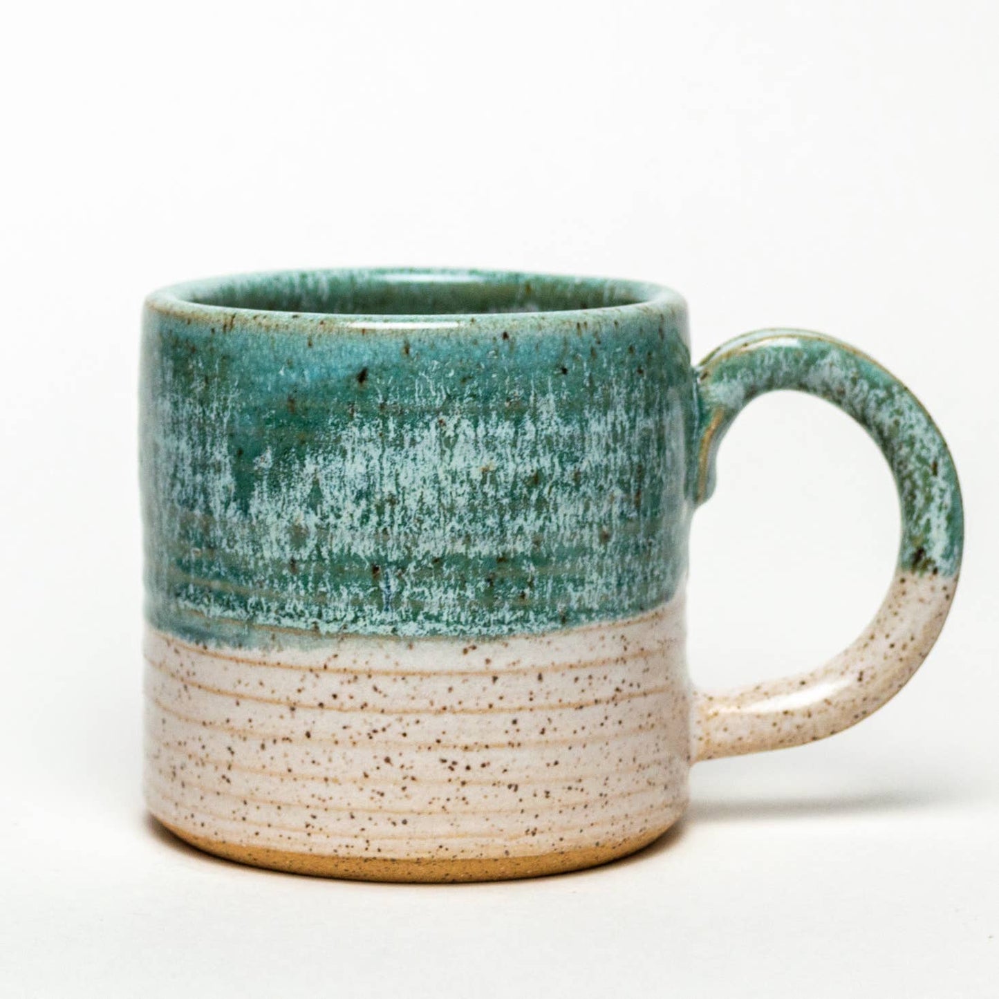 Turquoise Hand-thrown, in Ohio, Ceramic 12-14 oz Mug
