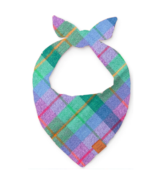 The Foggy Dog - Fable Plaid Flannel Easter Dog Bandana: Small