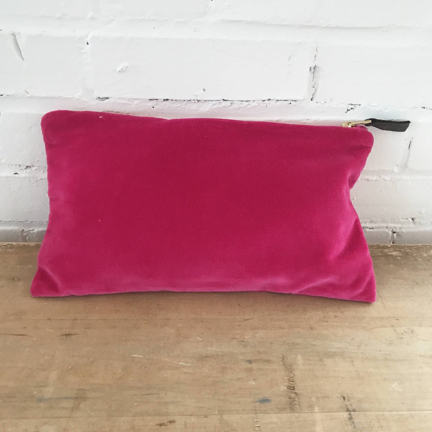 Erin Flett - Berry Velvet Zipper Bag