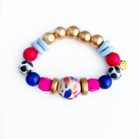 Audra Style - Limited Edition Stacking Bracelet - Abstract Focal Bead