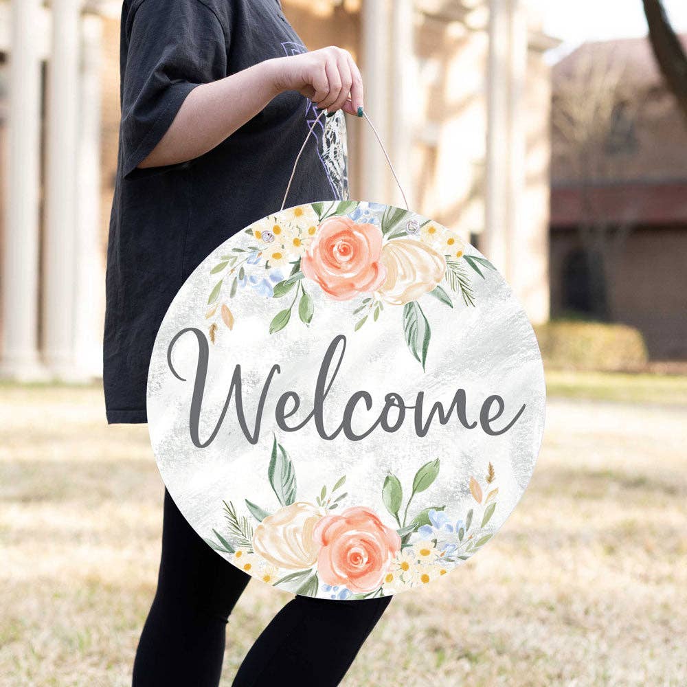 Clairmont & Co - Floral Welcome Door Sign