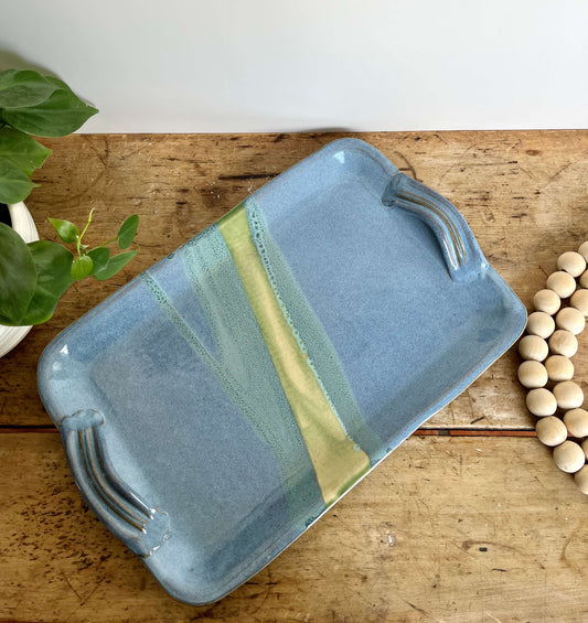 Coastal Clay Co. - Large Serving Platter Blue