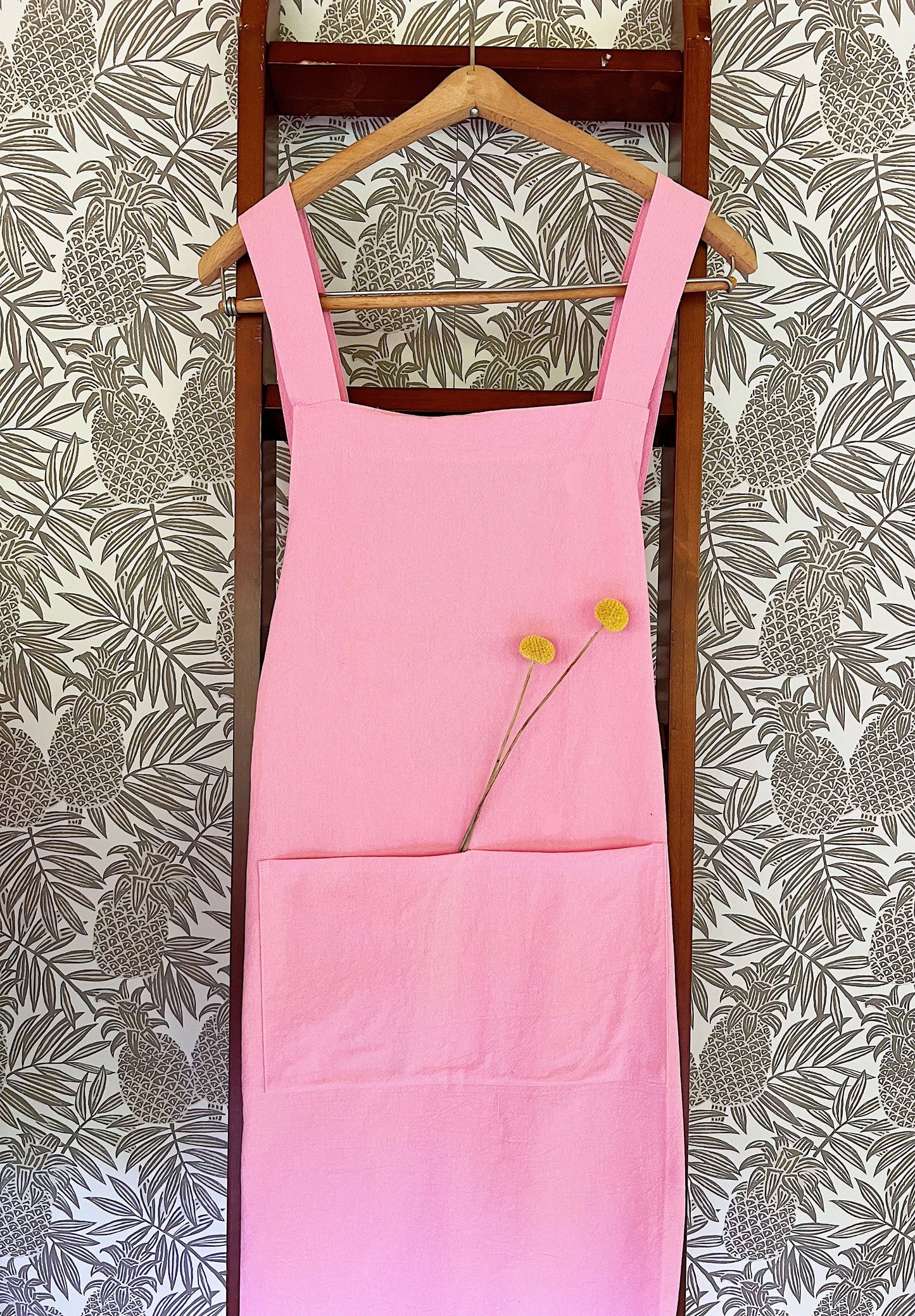 Cate Paper Co. - Rose Pink Cross Back Apron