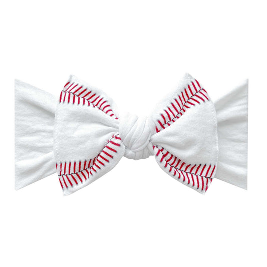 Baby Bling Bows -Printed Knot Headband: Ball Game