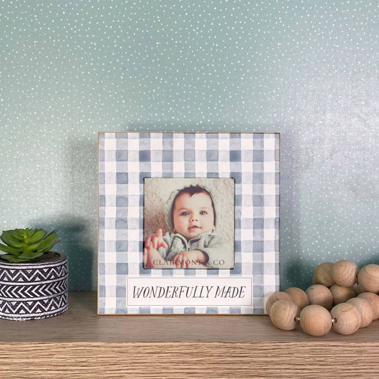 Clairmont & Co - Wonderfully Made Picture Frame, Baby Decor, Baby Shower Gift