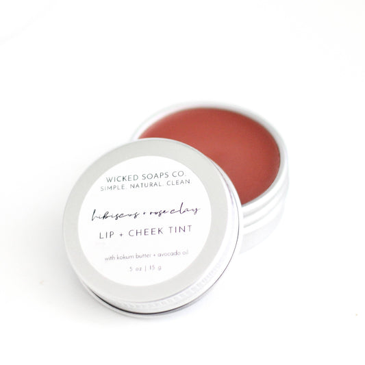 Wicked Soaps Co. - Hibiscus + Rose Clay Lip Tint