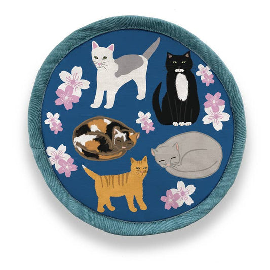 Rescue Cats Round Potholder / Hot Pad