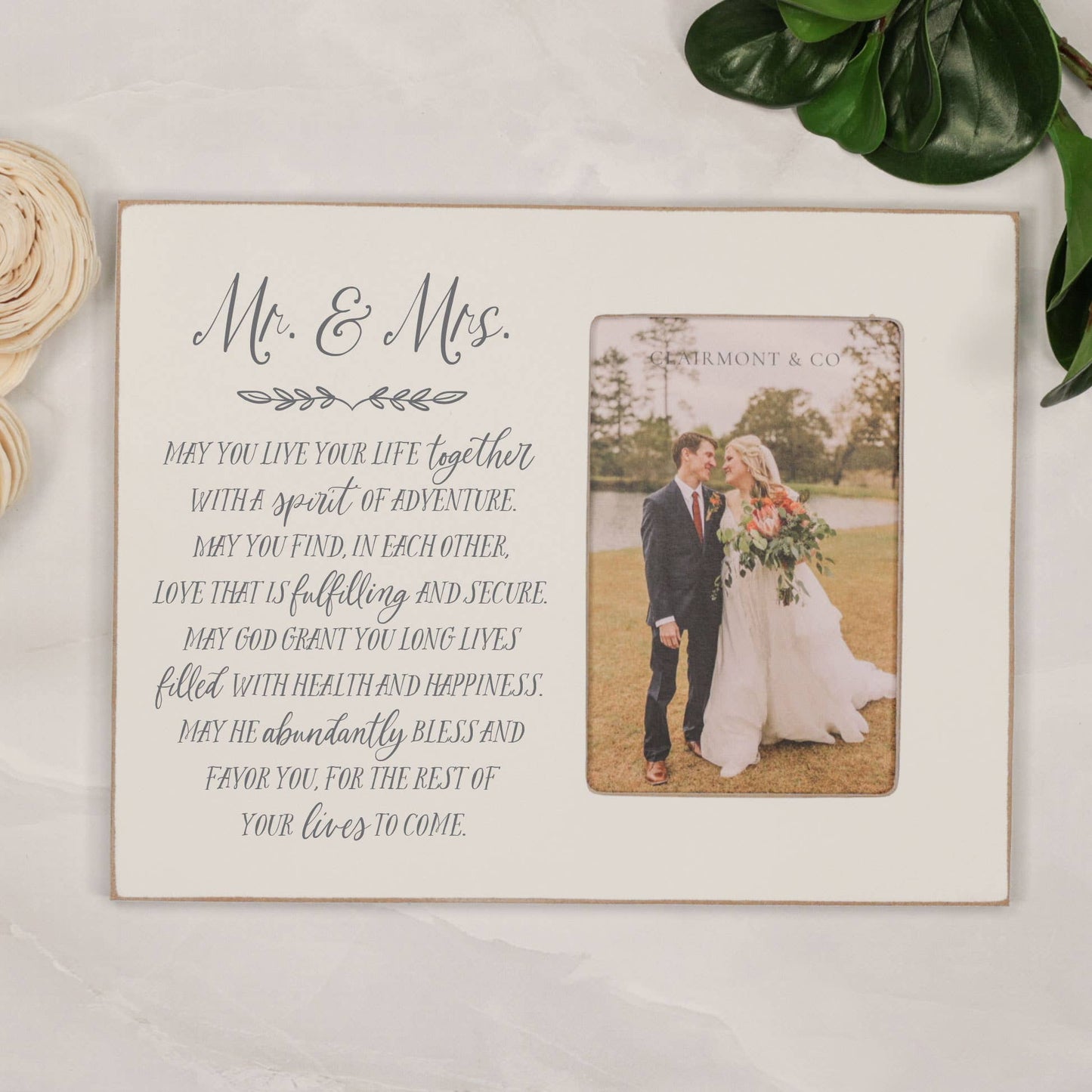 Clairmont & Co -Mr & Mrs Picture Frame, Gifts for Mr & Mrs