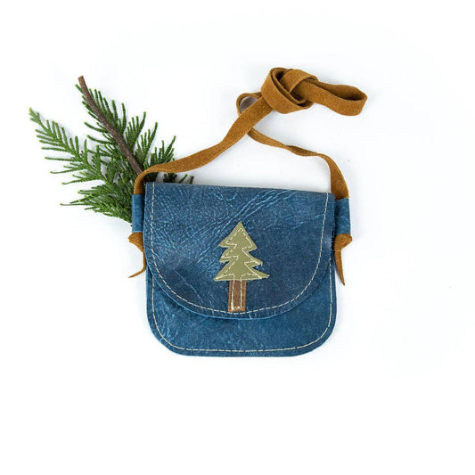 Handmade Tree Azure Leather Purse Toddler & Kids