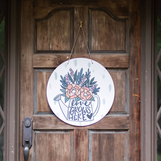 Clairmont & Co - Summer Door Hanger, Love Grows Here