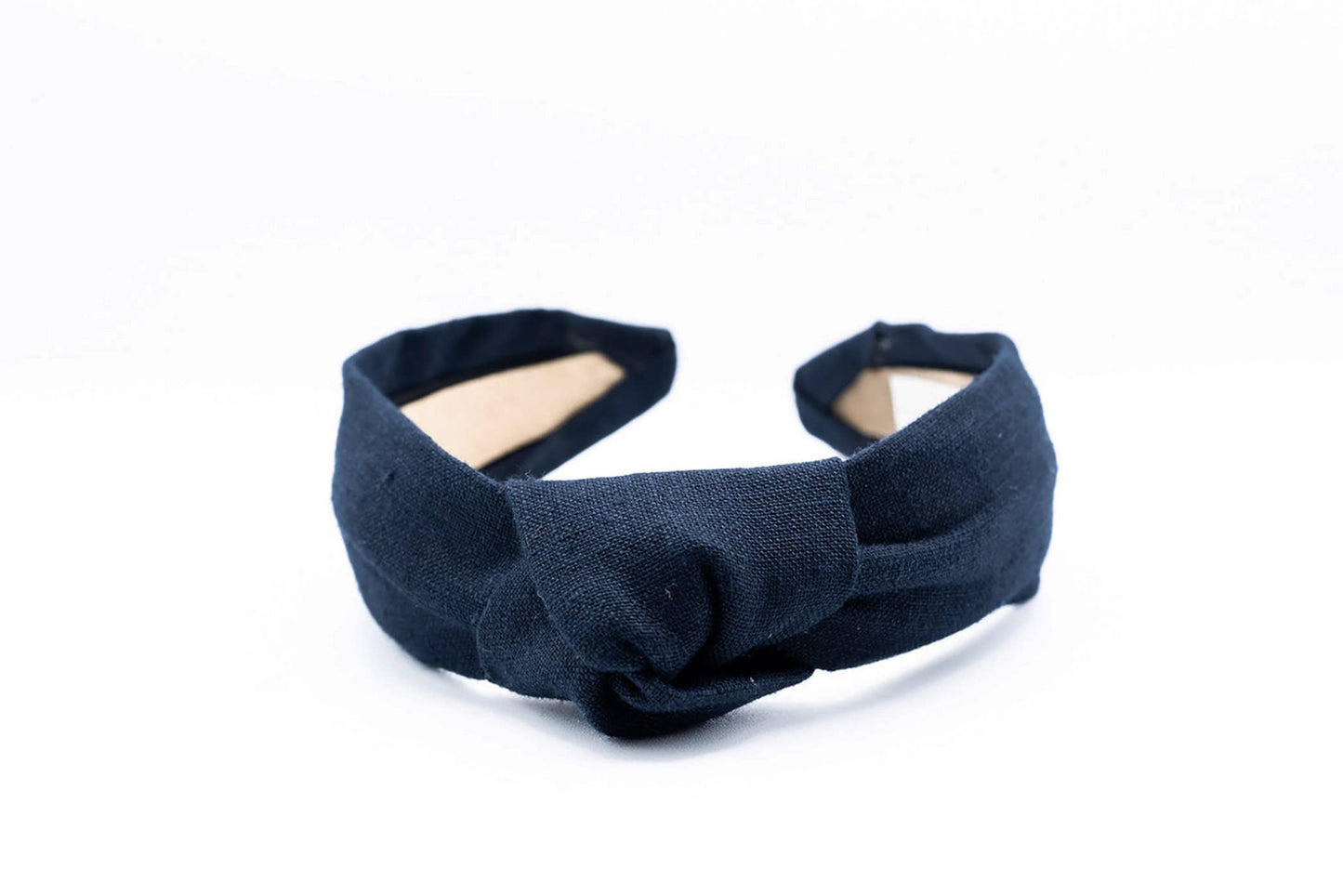 Maddie and Me Handmade - Navy Linen Knotted Headband