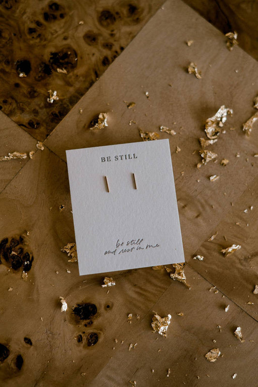 Dear Heart - Be Still Earring Studs