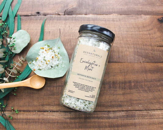 BeeNaturalz - Botanical Pollen Bath Salts - Eucalyptus + Mint