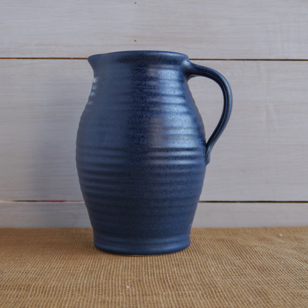 Rowe Pottery - Farmhouse Ridges Pitcher - Denim