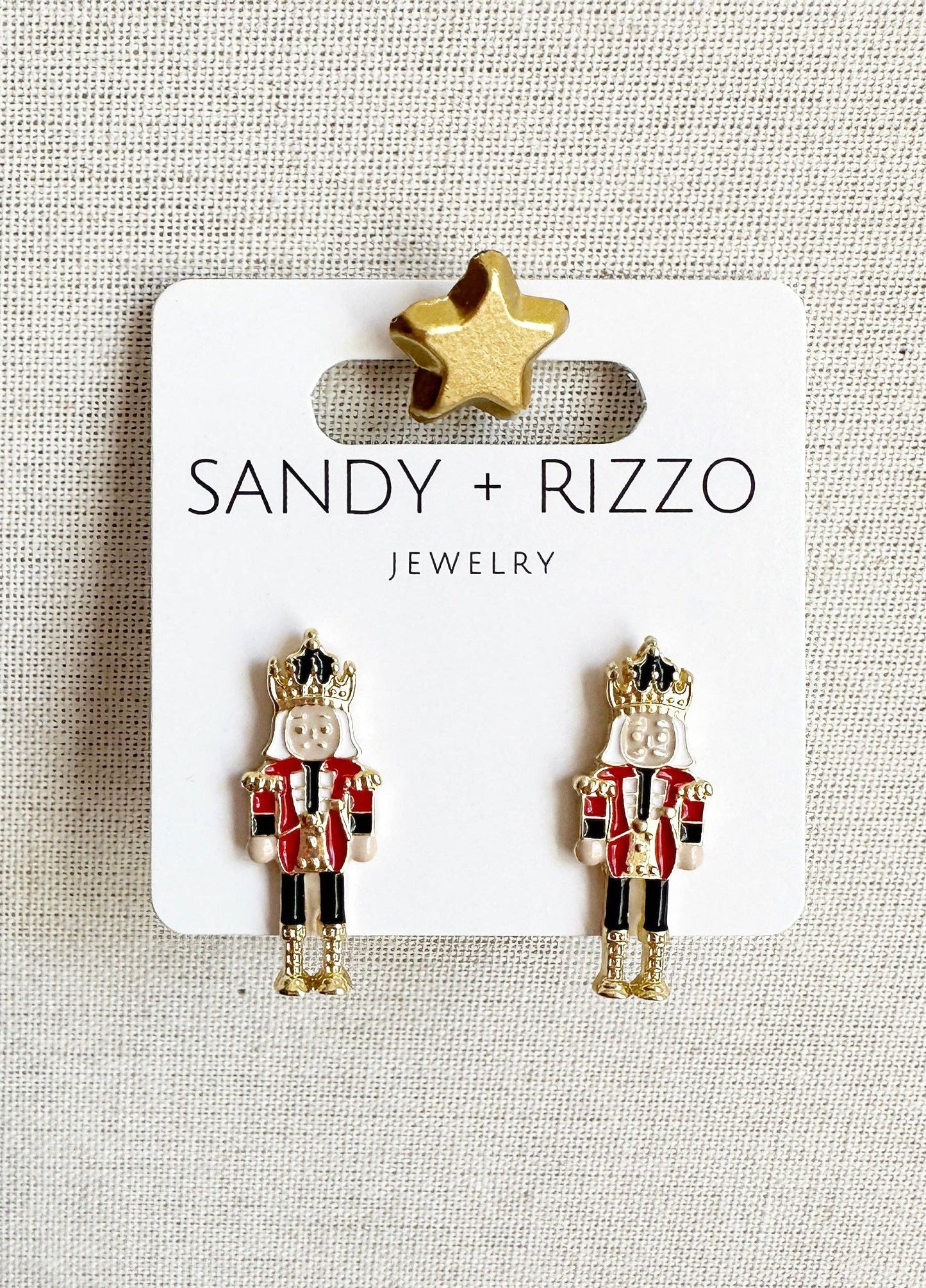 Sandy + Rizzo - Small Traditional Enamel Nutcracker Studs