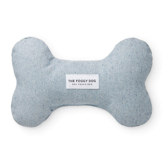 Upcycled Denim Dog Bone Squeaky Toy