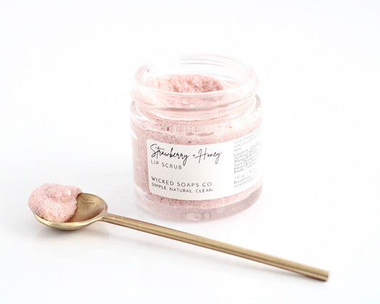 Wicked Soaps Co. - Strawberry + Honey Lip Scrub